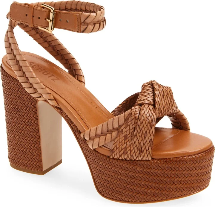 Khari Woven Block Heel Platform Sandal