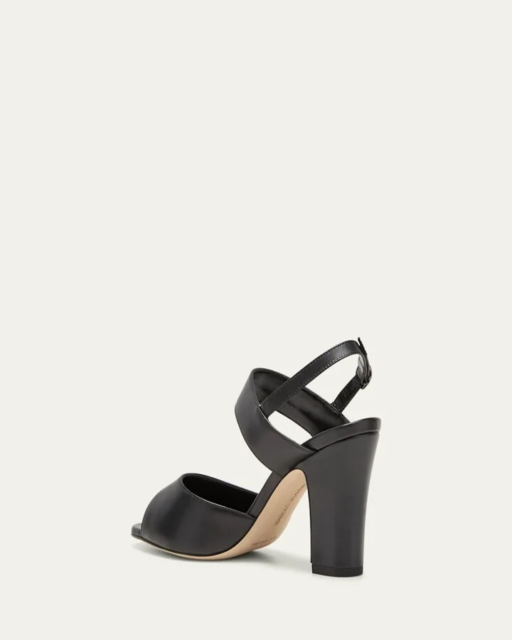 Khiko Leather Peep-Toe Slingback Sandals - Image 4