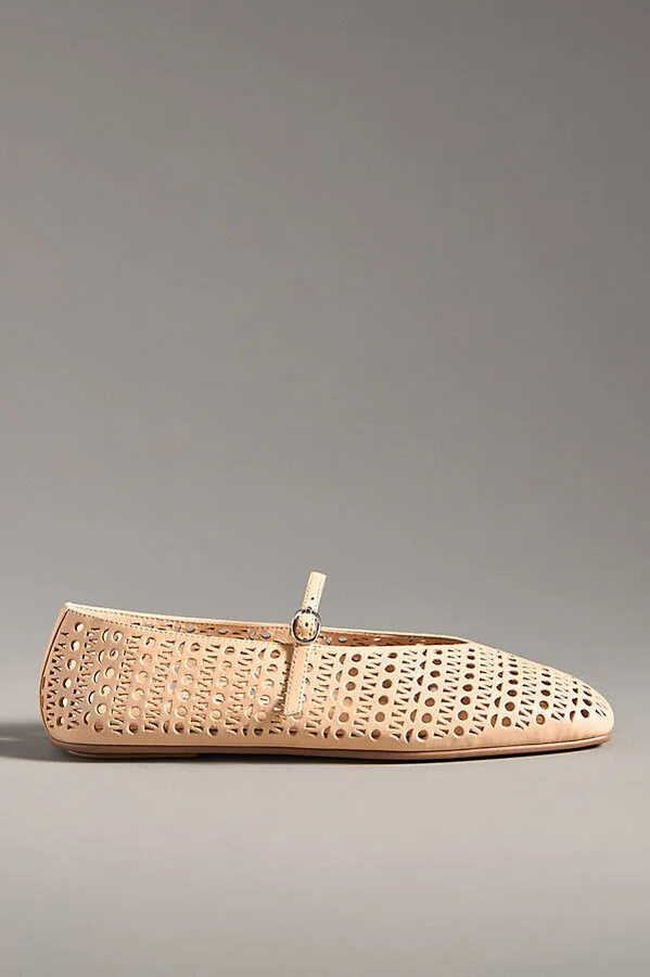 Khloe Eyelet Mary Jane Flats
