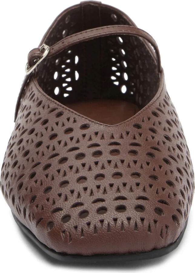 Khloe Perforated Square Toe Flat - Image 4