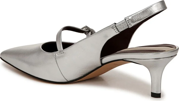 Khloe Slingback Mary Jane Pointed Toe Kitten Heel Pump - Image 2