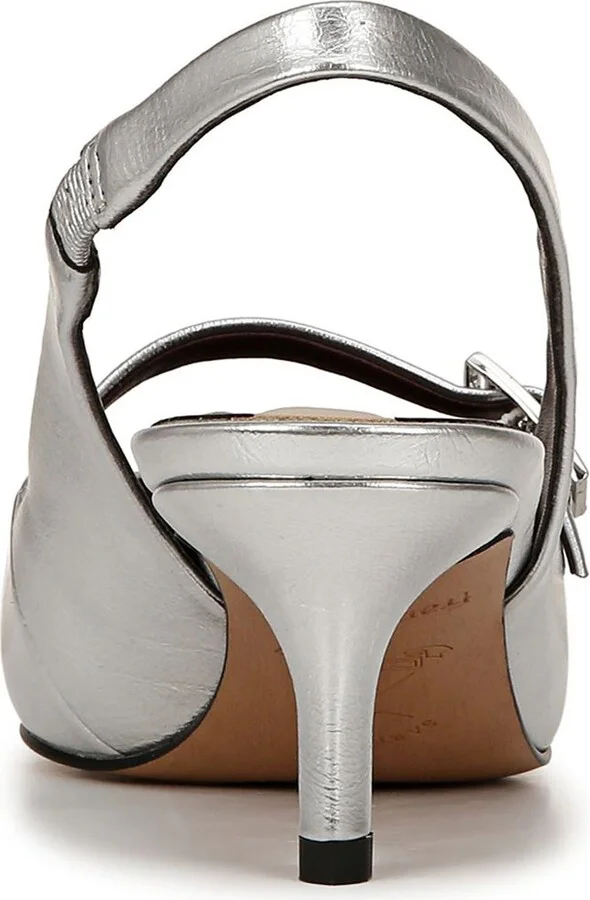 Khloe Slingback Mary Jane Pointed Toe Kitten Heel Pump - Image 9