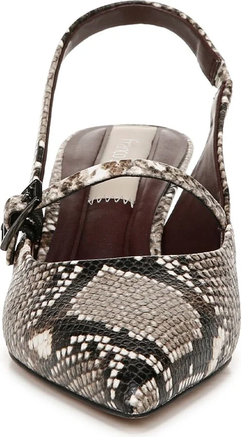 Khloe Snakeskin Print Pointed Toe Pump - Image 4