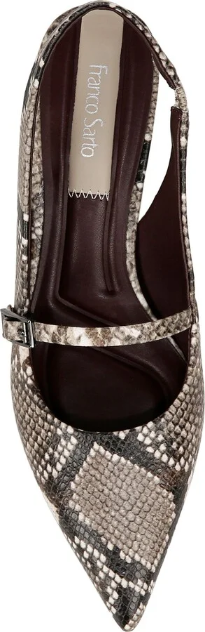 Khloe Snakeskin Print Pointed Toe Pump - Image 5