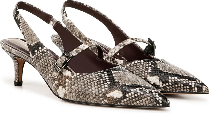 Khloe Snakeskin Print Pointed Toe Pump - Image 9
