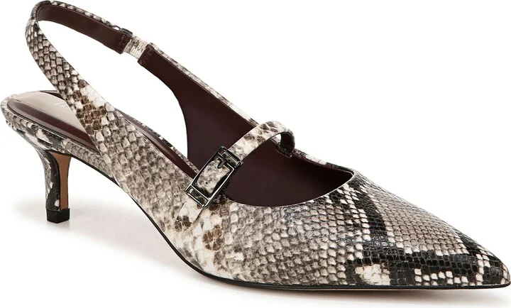 Khloe Snakeskin Print Pointed Toe Pump
