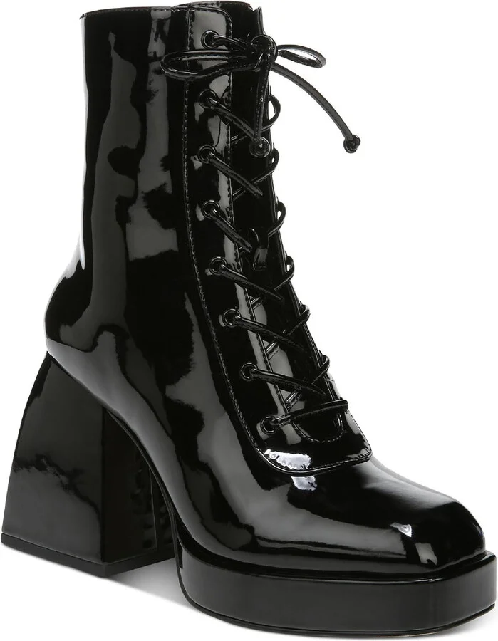 Kia Womens Block Heel Platform Mid-Calf Boots
