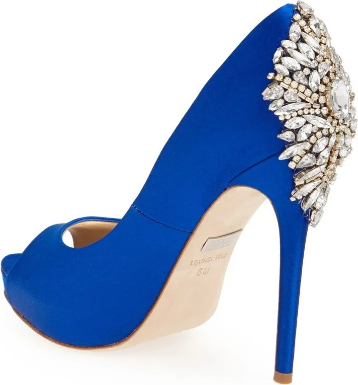 Kiara Crystal Back Open Toe Pump - Image 2
