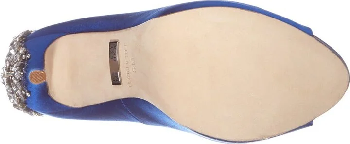 Kiara Crystal Back Open Toe Pump - Image 3