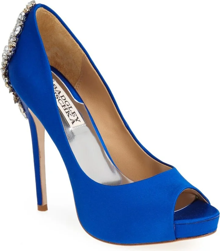 Kiara Crystal Back Open Toe Pump