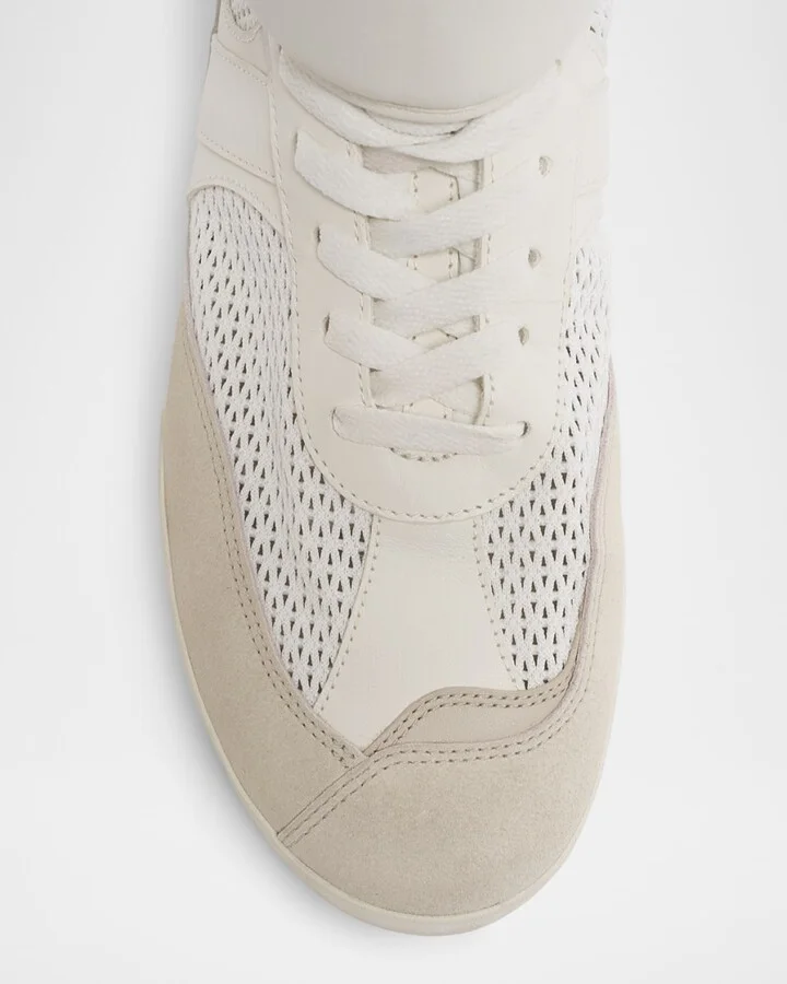 Kick High-Top Mesh Leather Sneakers - Image 7