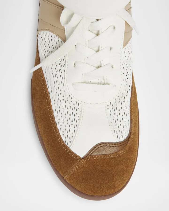 Kick High-Top Mesh Leather Sneakers - Image 11