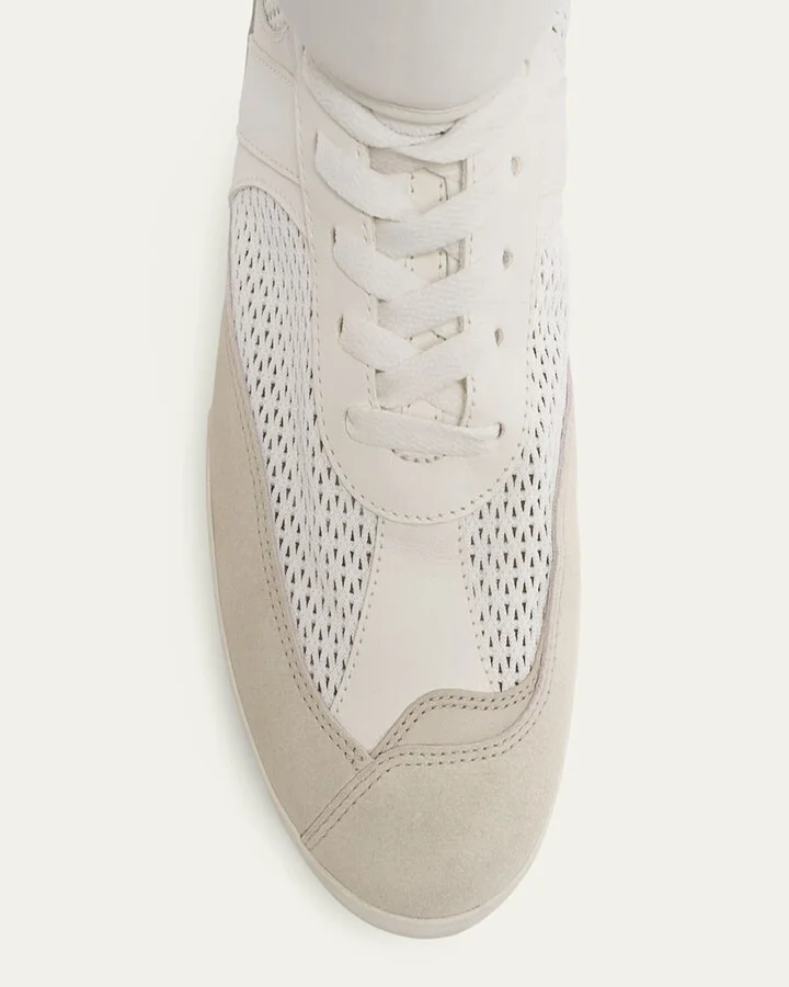 Kick High-Top Mesh Leather Sneakers - Image 3