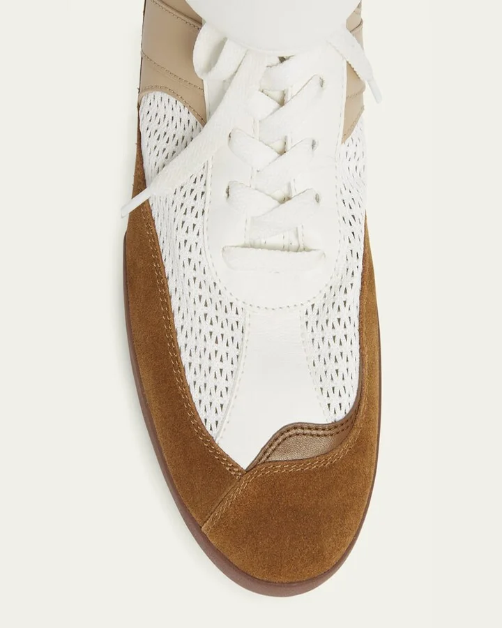 Kick High-Top Mesh Leather Sneakers - Image 6