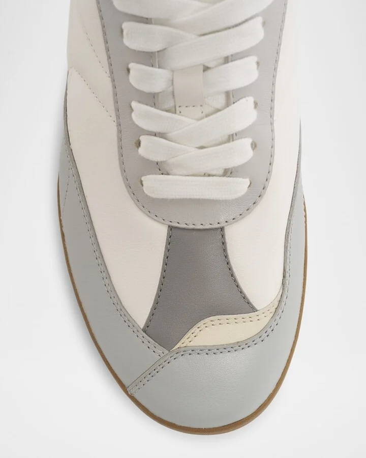 Kick Low-Top Mixed Leather Sneakers - Image 2