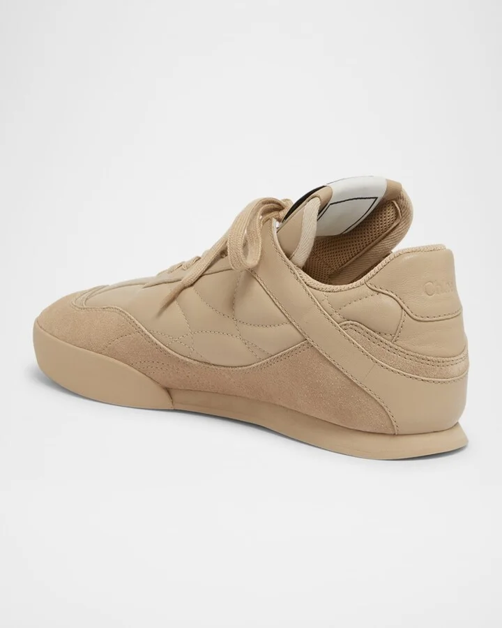 Kick Low-Top Mixed Leather Sneakers - Image 4