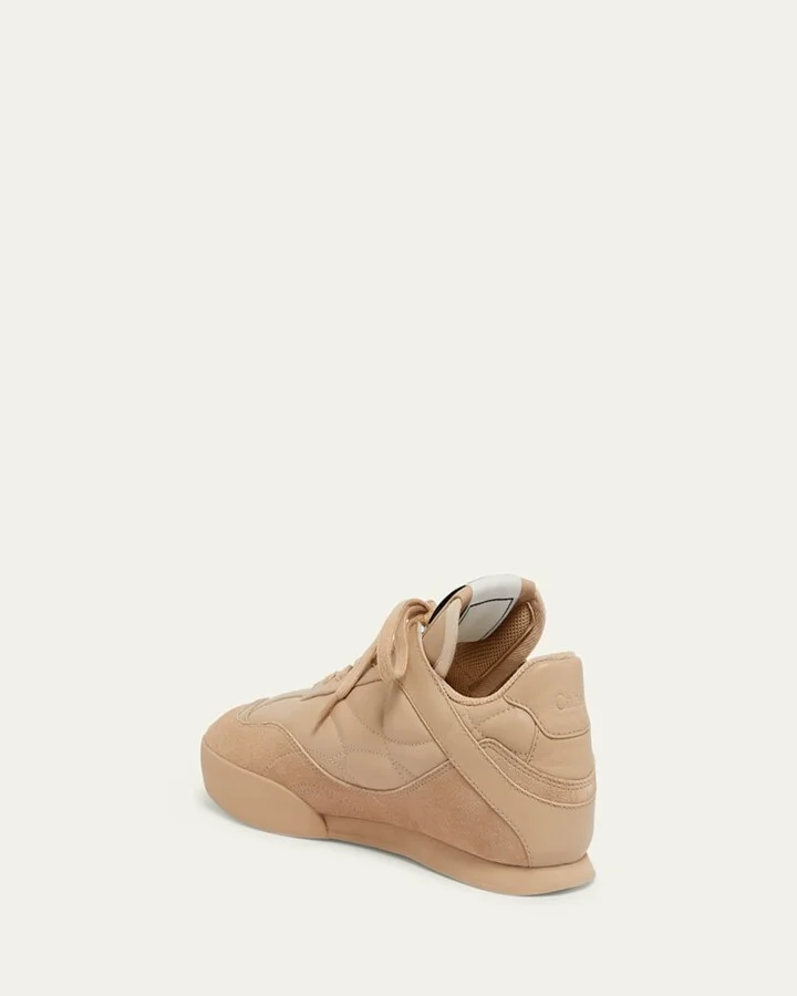 Kick Low-Top Mixed Leather Sneakers - Image 3