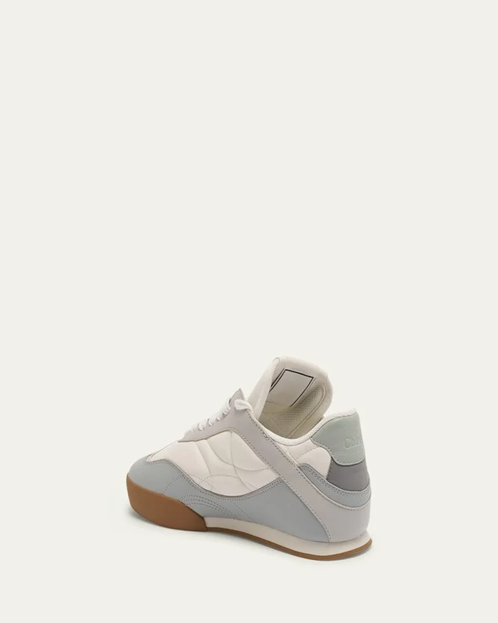 Kick Low-Top Mixed Leather Sneakers - Image 4