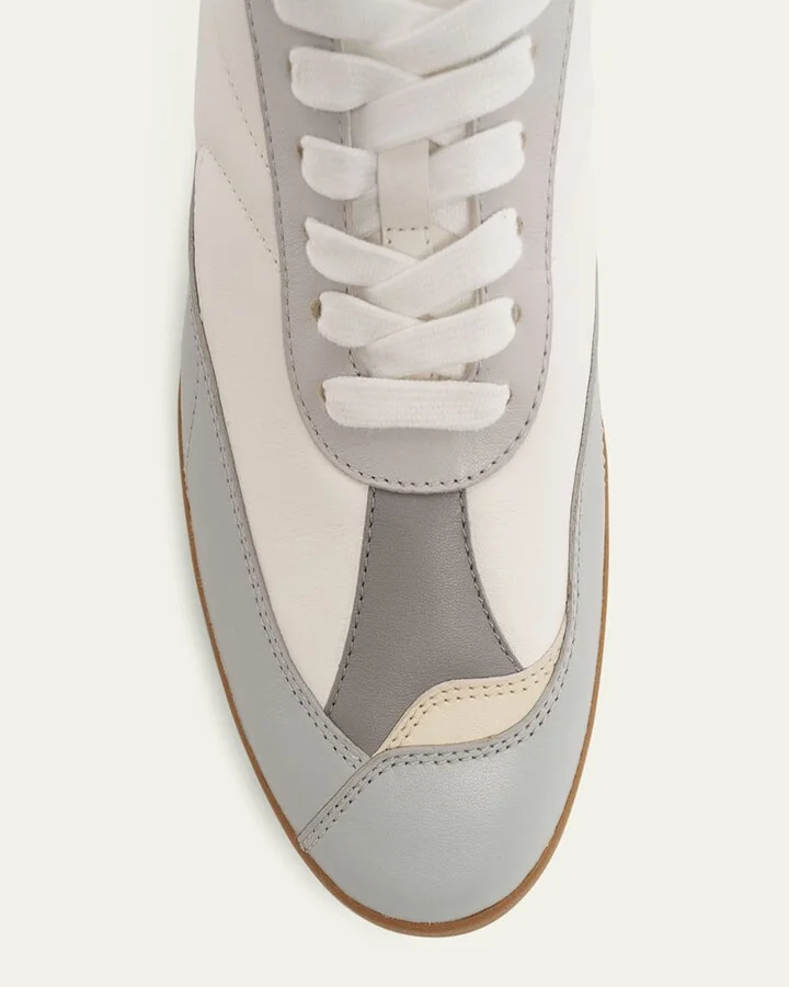 Kick Low-Top Mixed Leather Sneakers - Image 5