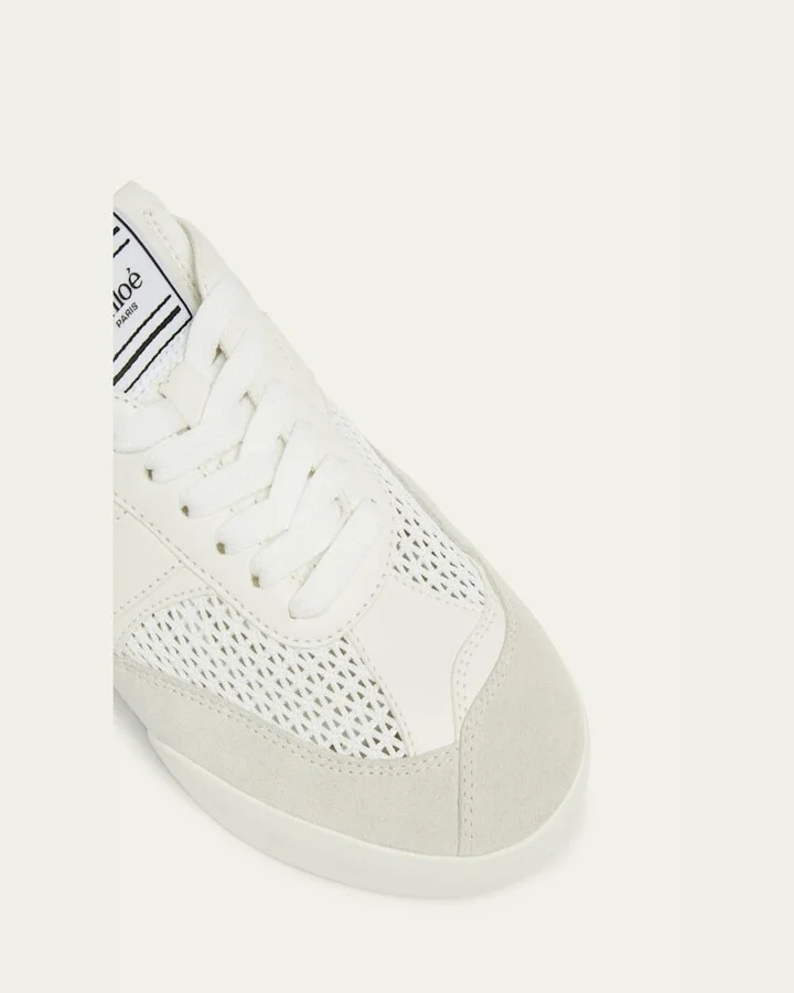 Kick Mesh and Leather Low-Top Mule Sneakers - Image 7
