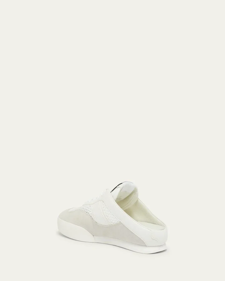 Kick Mesh and Leather Low-Top Mule Sneakers - Image 9