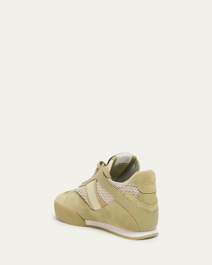 Kick Mesh and Leather Low-Top Sneakers - Image 2