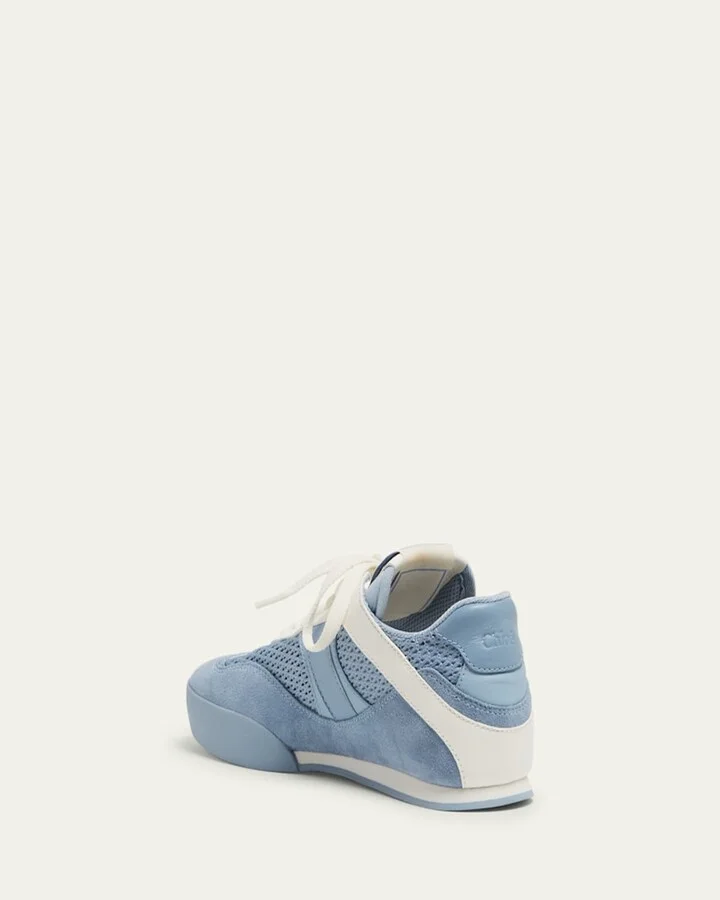 Kick Mesh and Leather Low-Top Sneakers - Image 5