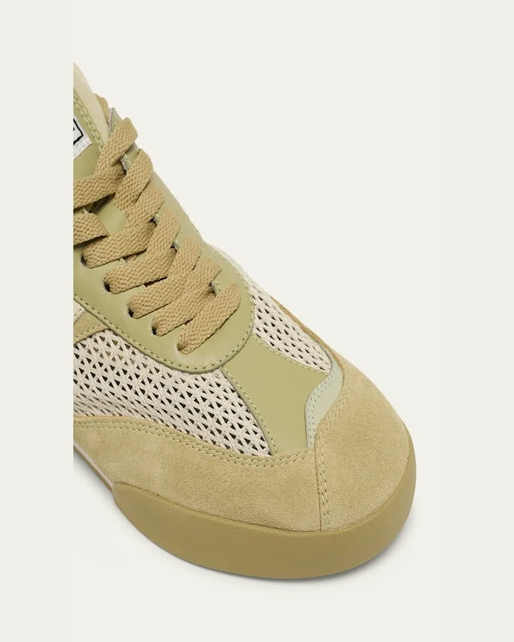 Kick Mesh and Leather Low-Top Sneakers - Image 10