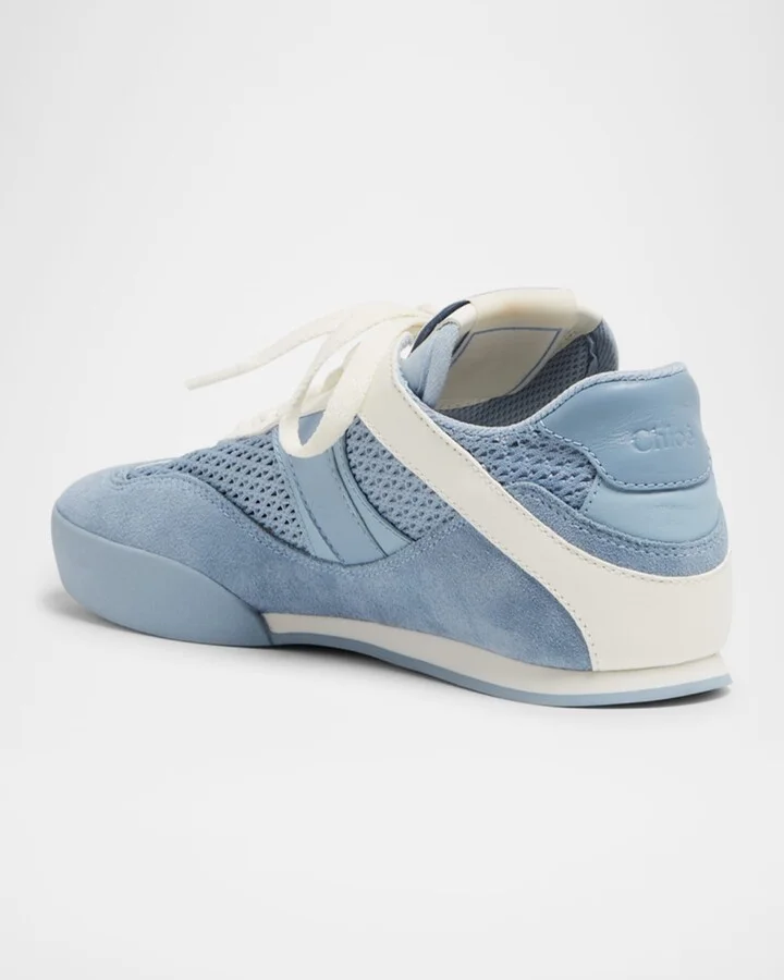 Kick Mesh and Leather Low-Top Sneakers - Image 10