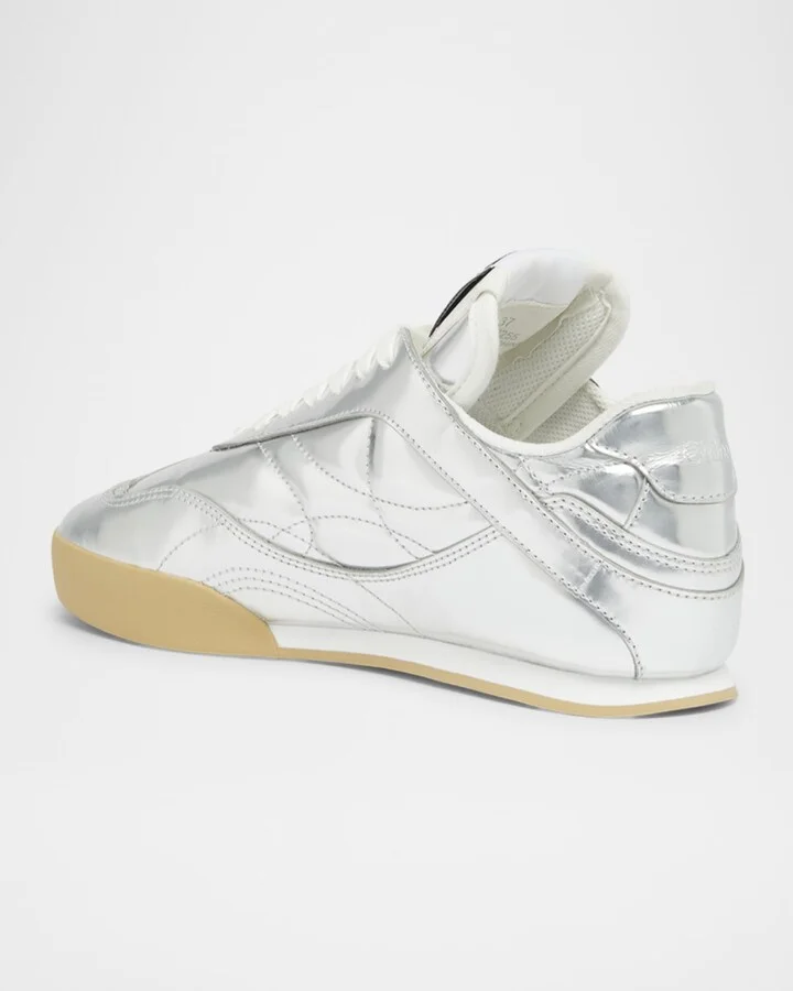 Kick Metallic Leather Kick Sneakers - Image 3