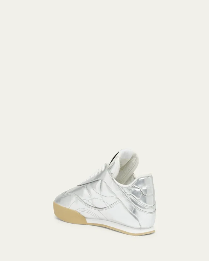 Kick Metallic Leather Kick Sneakers - Image 3