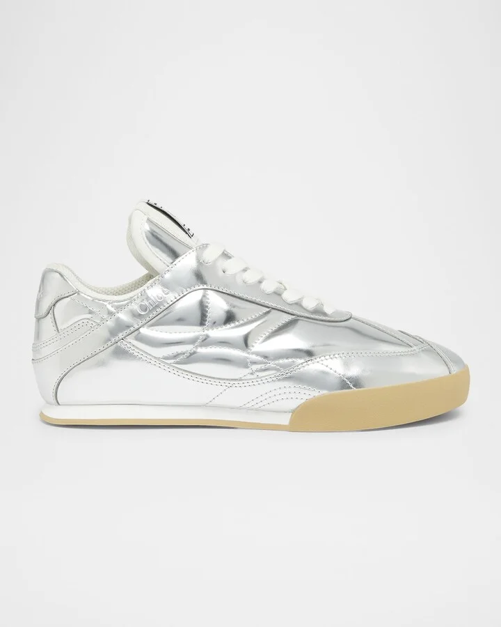 Kick Metallic Leather Kick Sneakers