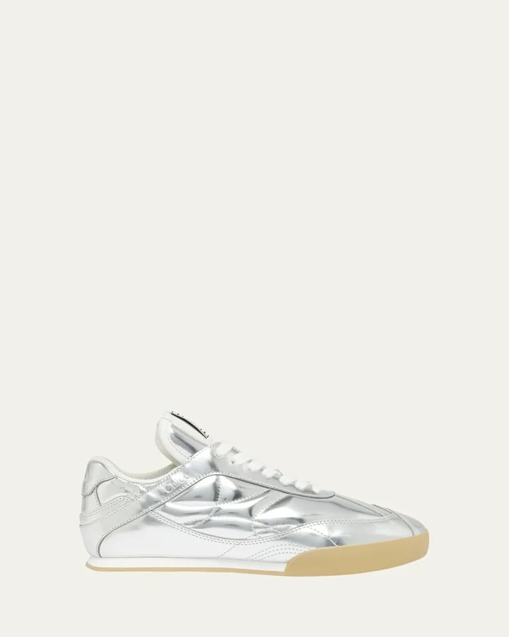 Kick Metallic Leather Kick Sneakers