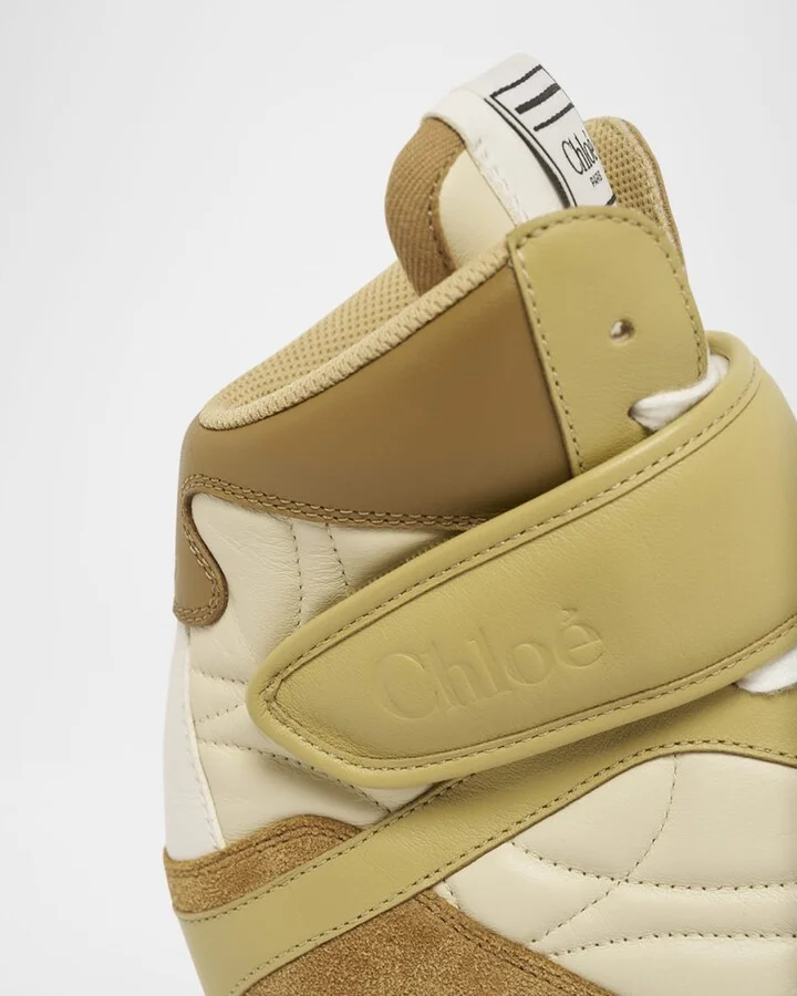Kick Mixed Leather High-Top Sneakers - Image 3