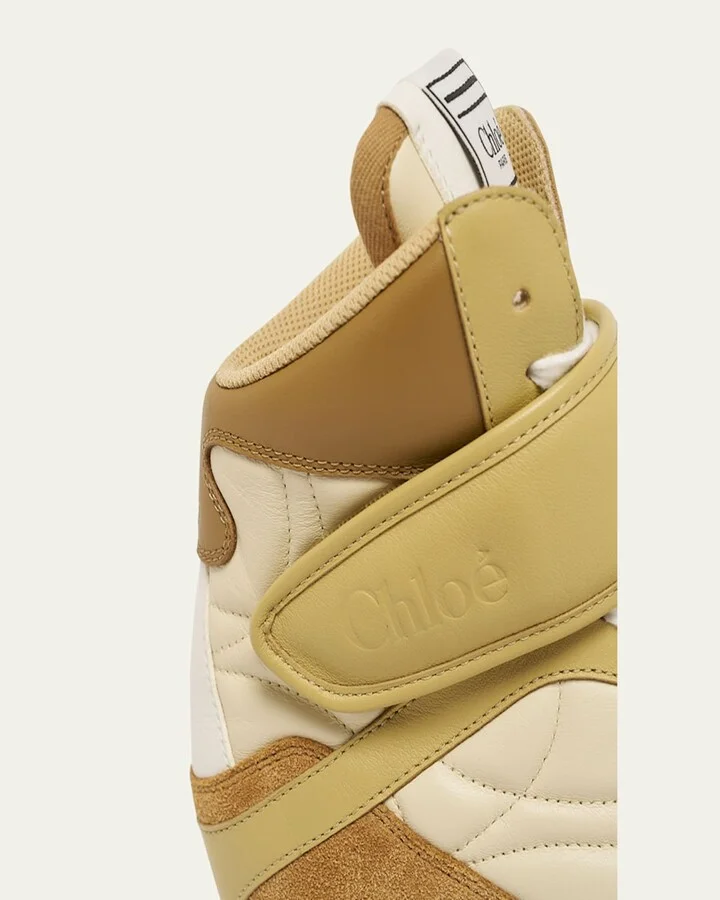 Kick Mixed Leather High-Top Sneakers - Image 2