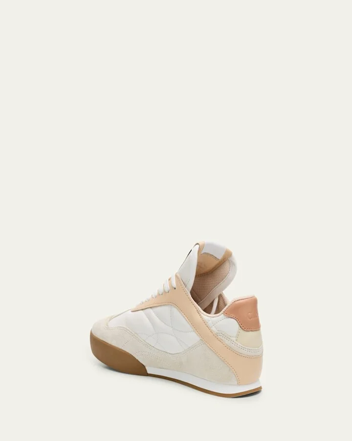 Kick Mixed Leather Low-Top Sneakers - Image 3