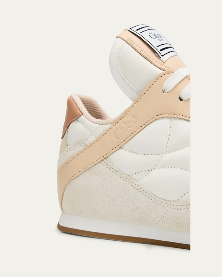 Kick Mixed Leather Low-Top Sneakers - Image 4