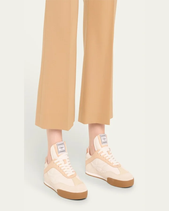 Kick Mixed Leather Low-Top Sneakers - Image 7