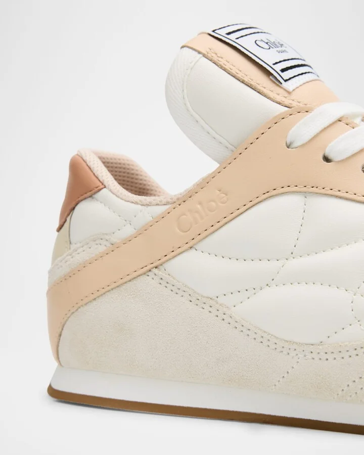 Kick Mixed Leather Low-Top Sneakers - Image 2