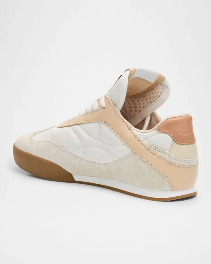 Kick Mixed Leather Low-Top Sneakers - Image 3