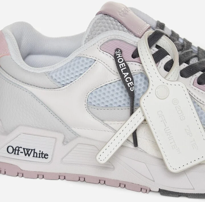 Kick Off Leather And Mesh Sneakers - Image 4