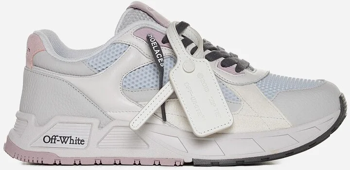 Kick Off Leather And Mesh Sneakers