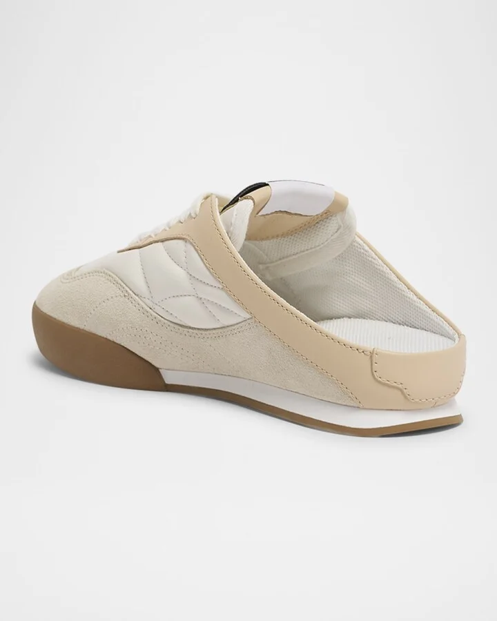 Kick Smooth Leather and Suede Sneaker Mules - Image 2