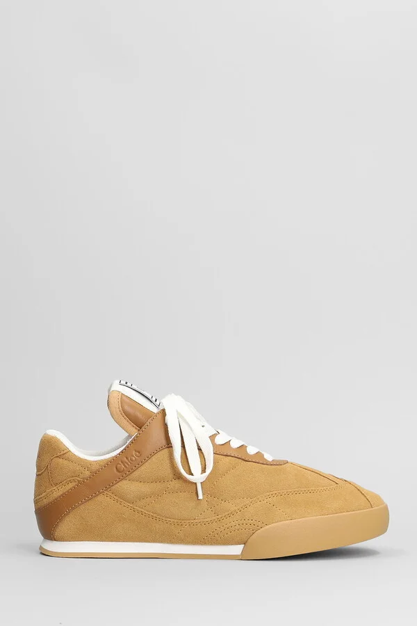 Kick Sneakers In Camel Suede
