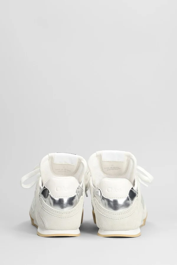 Kick Sneakers In Silver Suede And Leather - Image 4