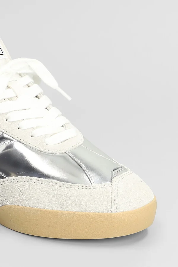 Kick Sneakers In Silver Suede And Leather - Image 5