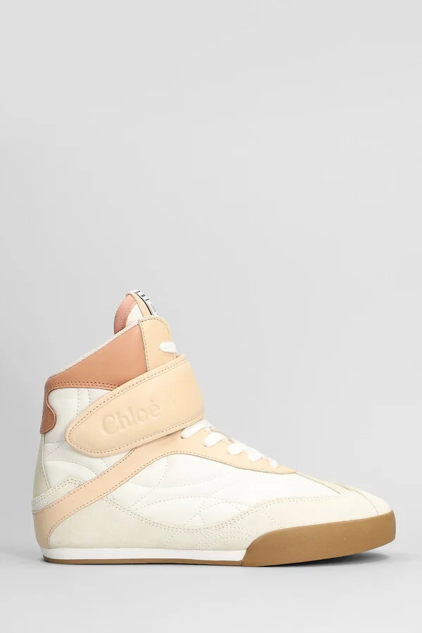 Kick Sneakers In White Suede And Leather