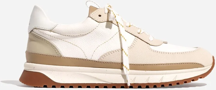 Kickoff Trainer Sneakers in Neutral Colorblock Leather