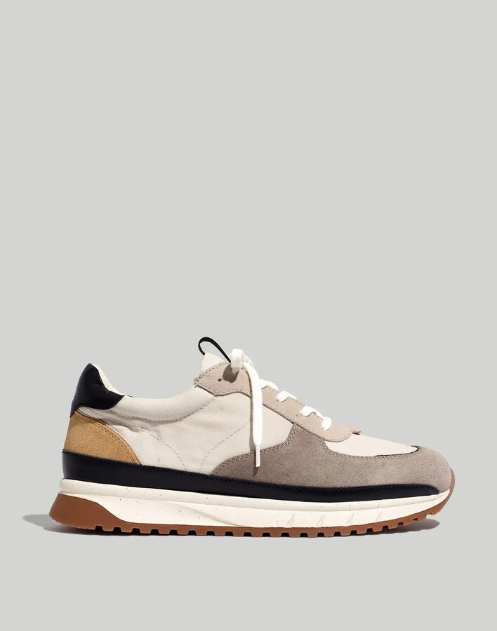Kickoff Trainer Sneakers in (Re)sourced Canvas and Suede