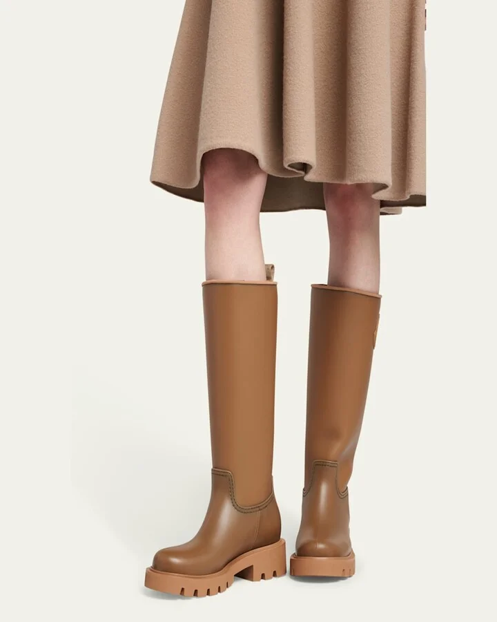 Kickstream Leather Tall Rain Boots - Image 6